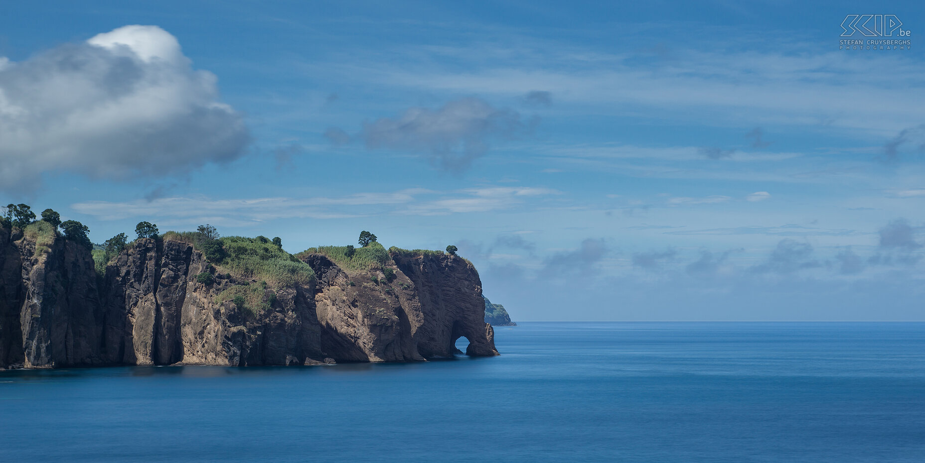 Miradouro da Tromba de Elefante Het uitzichtpunt/miradouro da Tromba de Elefante in Castelas aan de noordwest kust van São Miguel. Stefan Cruysberghs